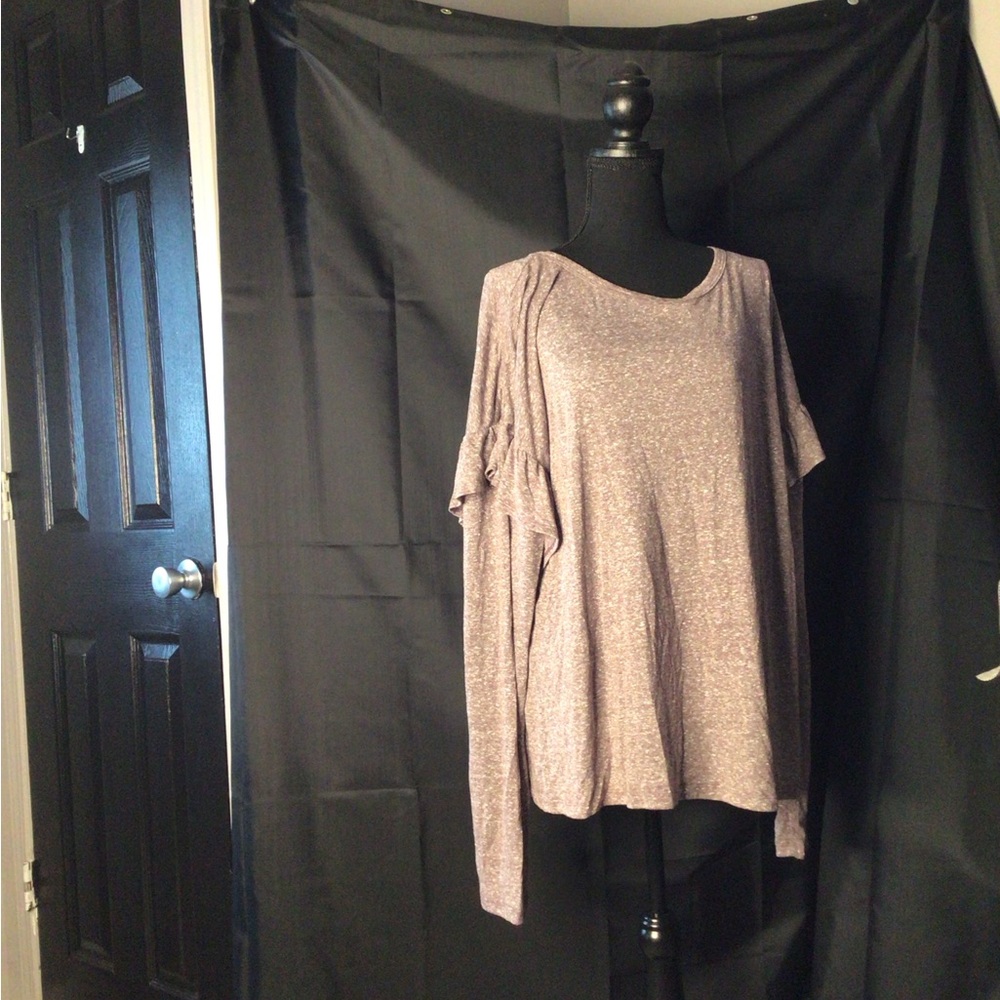 #898.  Shimmering Long Sleeve Top